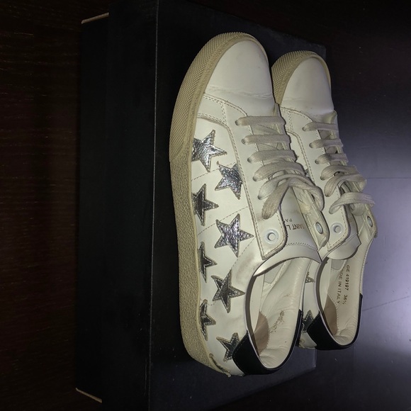 Saint Laurent Paris Star Sneakers sz 36.5 - Picture 2 of 6